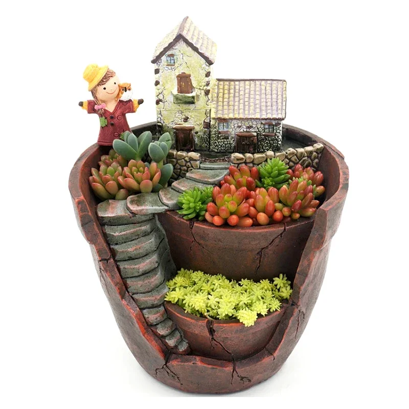 Bonsai Garden Plants - Pot de fleur de ferme rétro