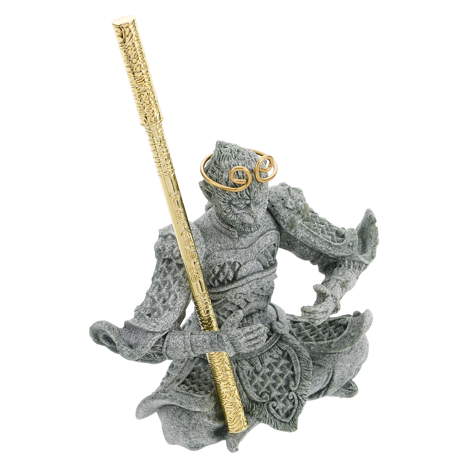 Bonsai Garden For Desk - Statue artisanale en grès Wukong, ornement