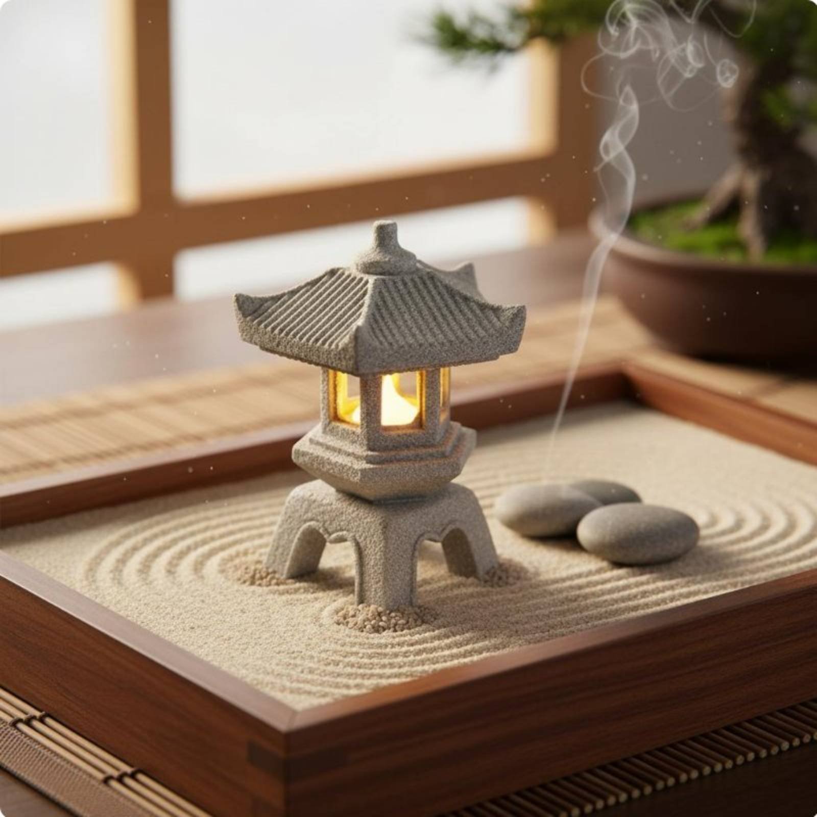 Lanterne miniature en pierre,  - Bonsai Garden Usa avis et prix