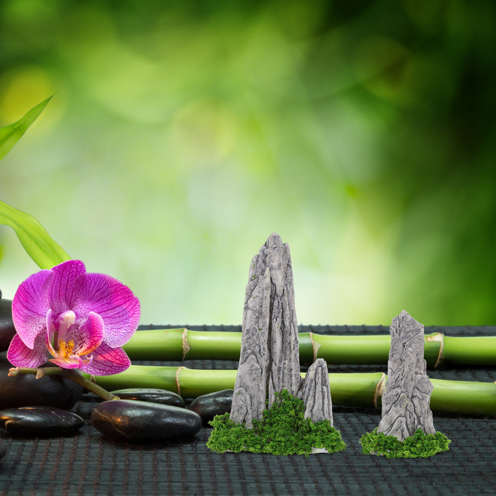 8 pièces de mini ornements en  - Bonsai Garden For Desk avis et prix