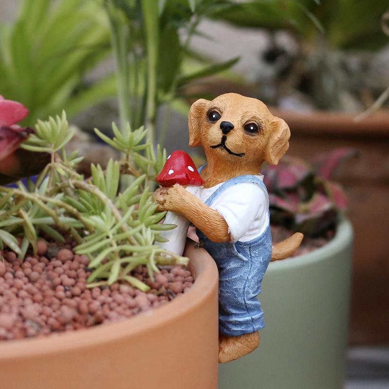 Figurine de chien mignonne en  - Bonsai Garden Usa avis et prix