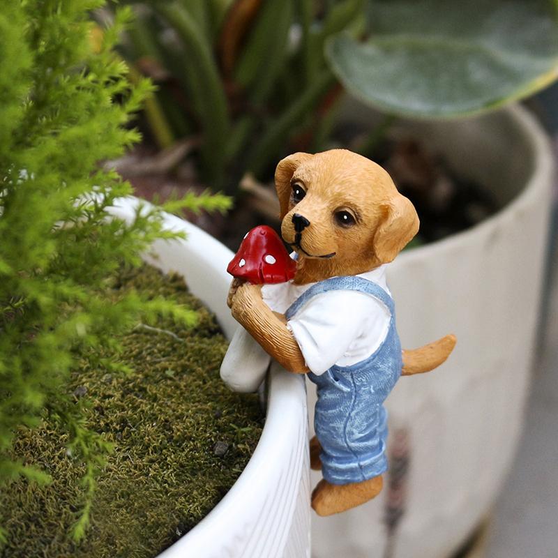 Figurine de chien mignonne en  - Bonsai Garden Usa avis et prix